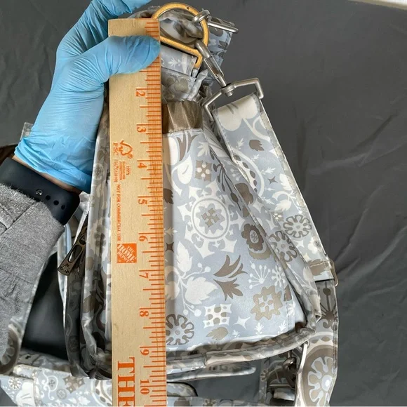 Ju Ju Be Diaper Bag Backpack Maternity Baby Blue Floral - Picture 8 of 14